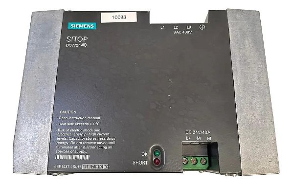 Siemens Sitop Power 40 6ep1437-1sl11 DC 24V /40A