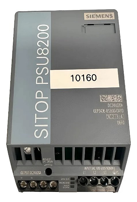 Siemens Sitop Psu8200 6ep3436-8sb00-0ay0 Q6F0 Dc 24v 20A