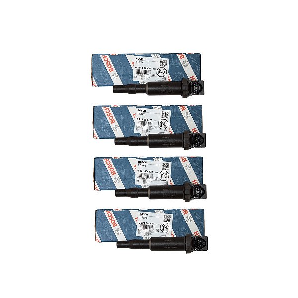 Kit 4 Bobina Ignição 0221504470 Original Bosch