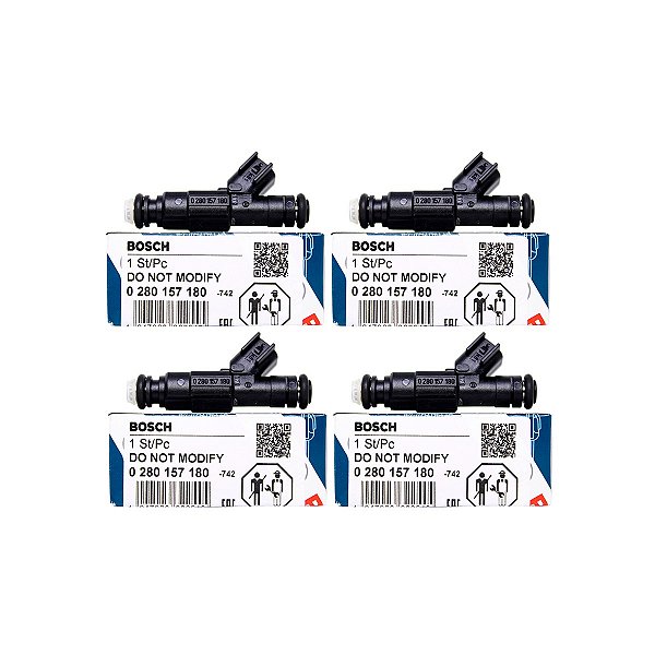 Kit 4 Bico Injetor 0280158162 Original Bosch