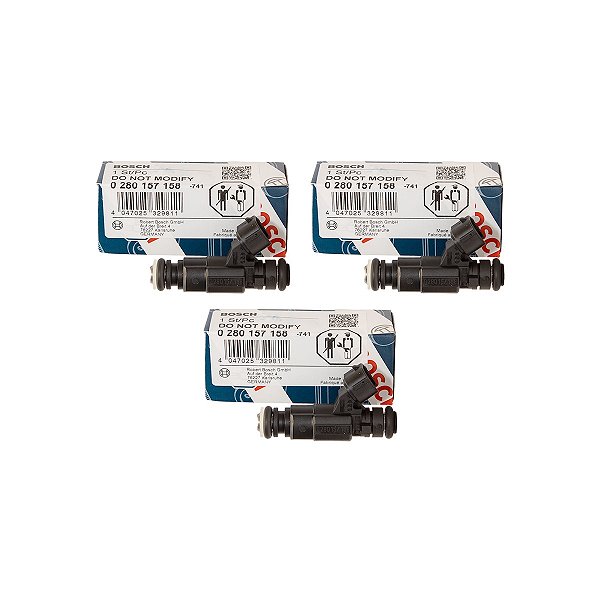 Kit 3 Bico Injetor 0280157158 Original Bosch