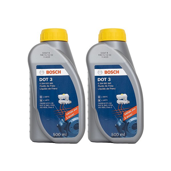 Kit 2 Fluido Oleo De Freio 0204032343 Origial Bosch