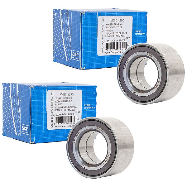Kit 2 Rolamento Rolamento Roda Diant SKF VKBC4290 Original Bosch