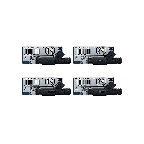 Kit 4 Bico Injetor 0280155821 Original Bosch