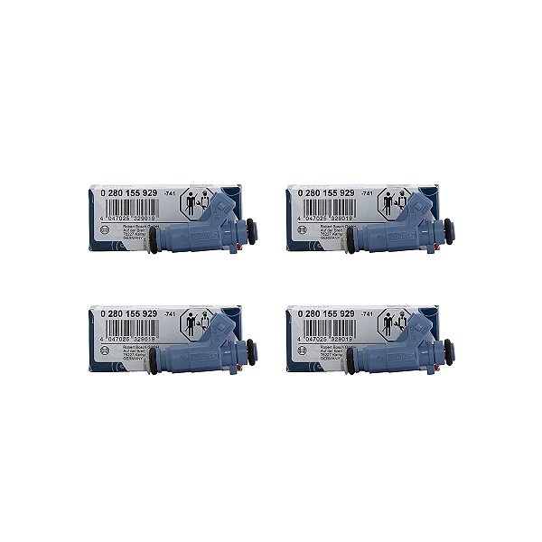 Kit 4 Bico Injetor 0280155929 Original Bosch