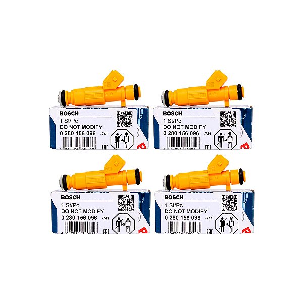 Kit 4 Bico Injetor 0280156096 Original Bosch
