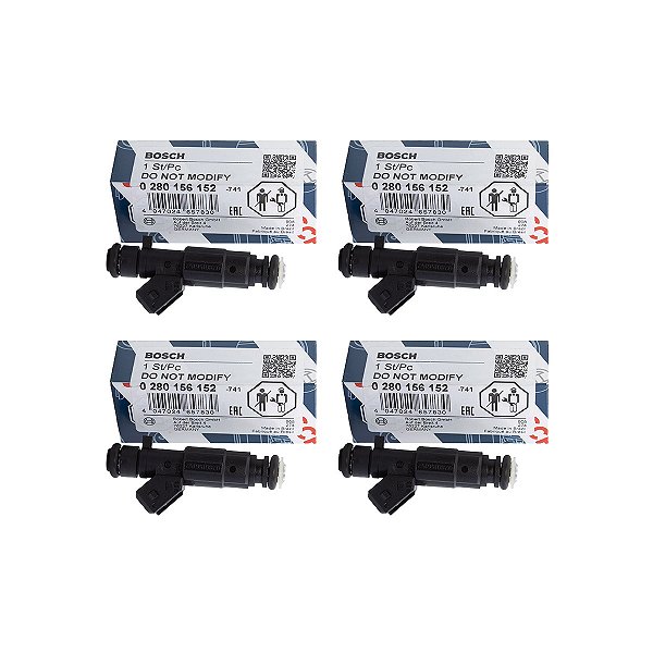 Kit 4 Bico Injetor 0280156152 Original Bosch