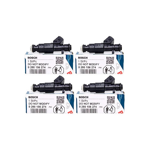 Kit 4 Bico Injetor 0280156274 Original Bosch