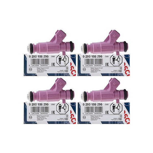 Kit 4 Bico Injetor 0280156295 Original Bosch
