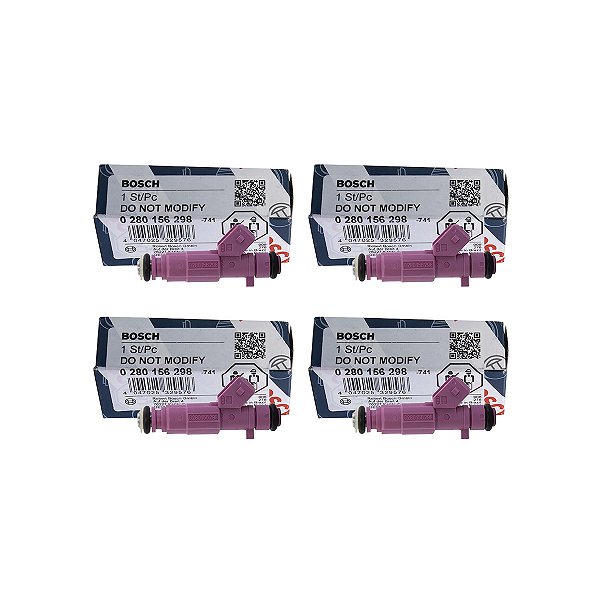 Kit 4 Bico Injetor 0280156298 Original Bosch
