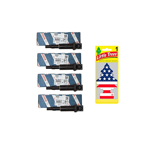 Kit 4 Bobina Ignicao 0221504470 Original Bosch + Brind Little Trees