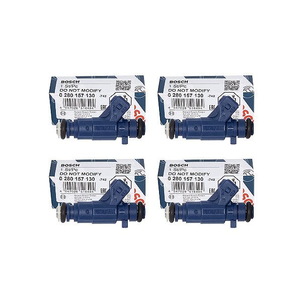 Jogo 4 Bico Injetor 0280157130 Original Bosch