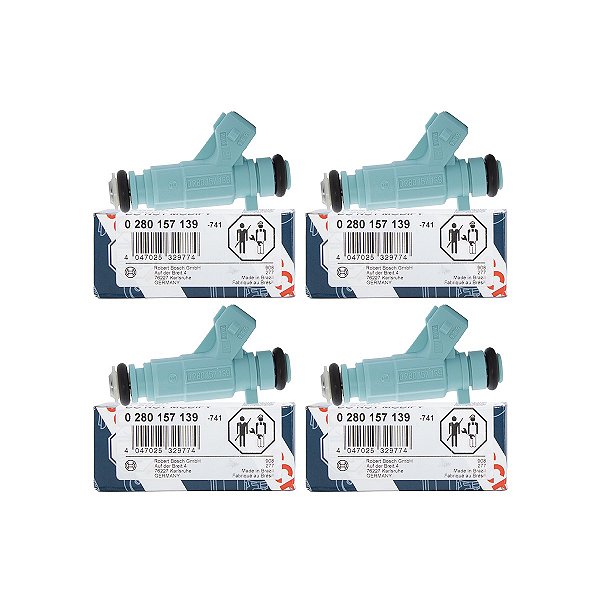 Kit 4 Bico Injetor 0280157139 Original Bosch