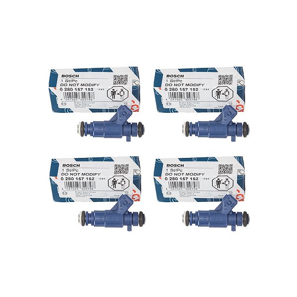 Kit 4 Bico Injetor 0280157152 Original Bosch
