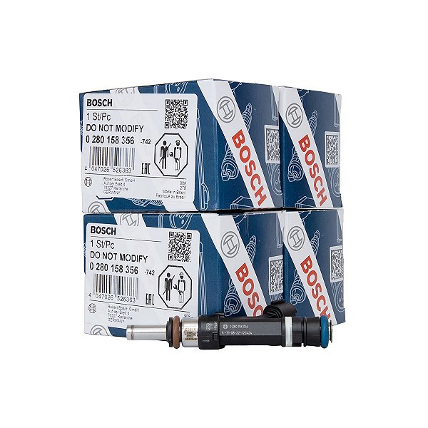 Jogo 4 Bico Injetor 0280158356 Original Bosch