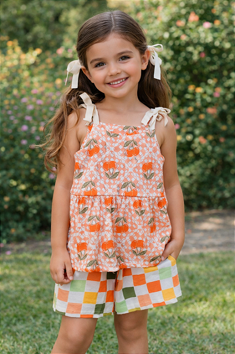 Conjunto canelado frutinhas