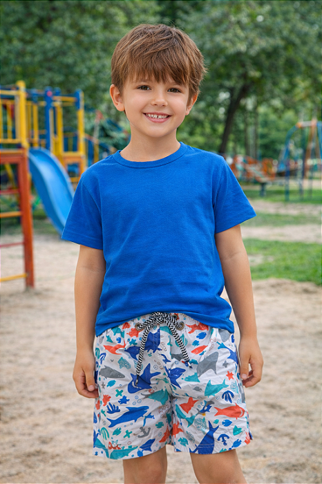 Shorts tectel tubarão