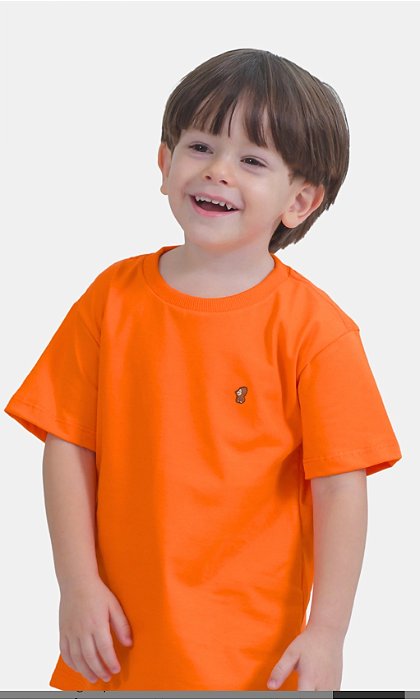 Camiseta básica Cenoura/laranja