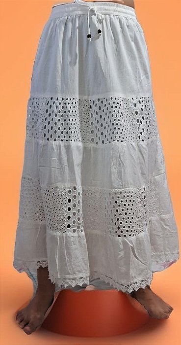 Saia longa branca