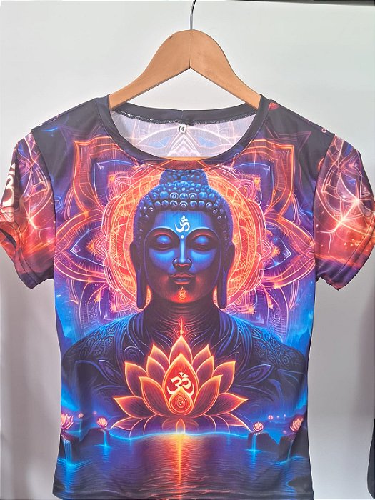 Camiseta Buda e Flor de Lótus