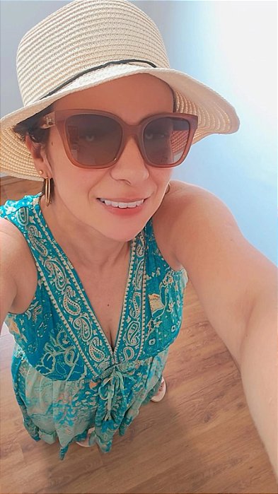 Vestido longo verde/azul