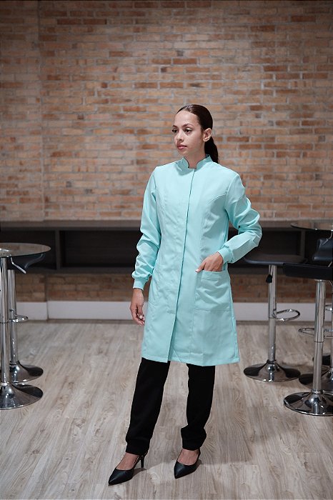 Jaleco Gola Padre Feminino Verde Água