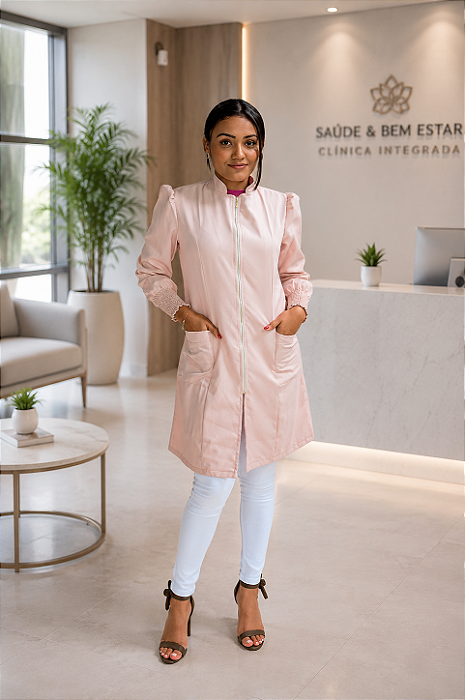 Jaleco Feminino Gola Padre Lady Rose