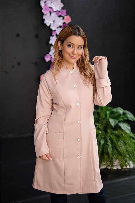 Jaleco Gola Padre Feminino Elegance Rose
