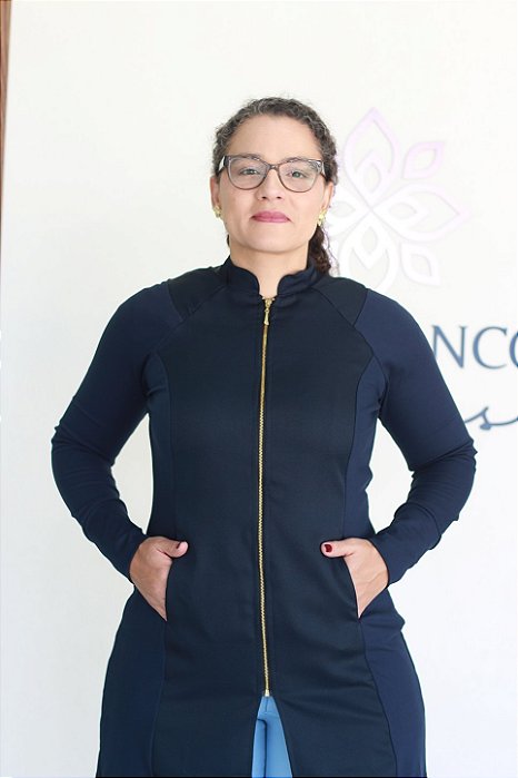 Jaleco Verona Feminino Azul Marinho | Signature