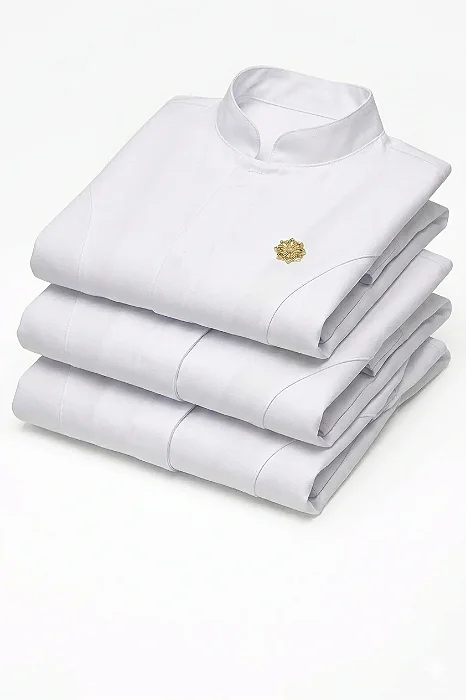 Kit Jaleco Masculino Gola Padre Masculino Branco