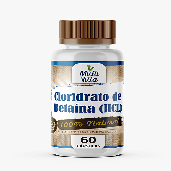 CLORIDRATO DE BETAÍNA HCL 60 CAPS MULTIVITTA