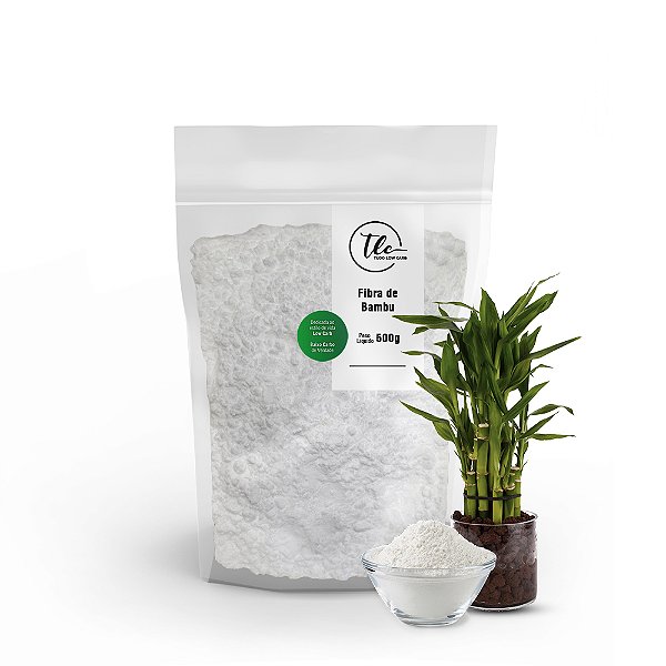 Fibra de Bambu Alimentícia 500g TLC Tudo Low Carb