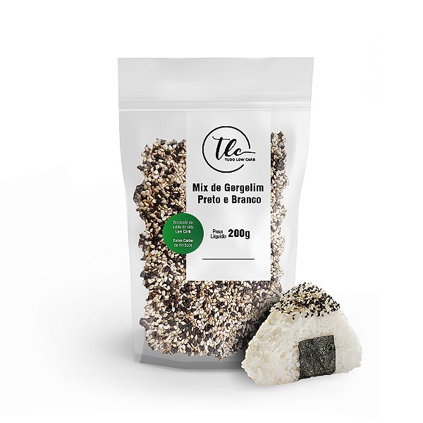 Mix de Gergelim Branco e Preto Torrado 200g TLC Tudo Low Carb