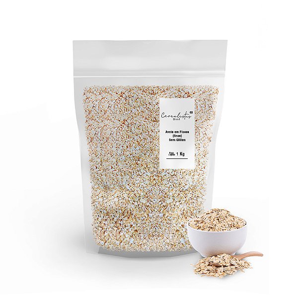 Aveia em Flocos Grossos Sem Glúten 1 Kg Cerealistas Brasil