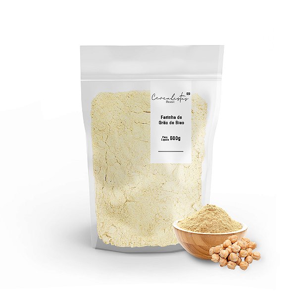 Farinha de Grão de Bico Sem Glúten 500g Cerealistas Brasil