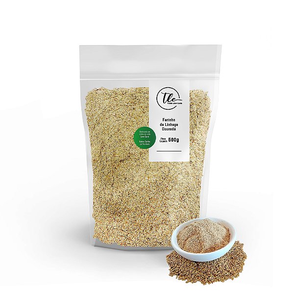 Farinha de Linhaça Dourada Sem Glúten 500g TLC Tudo Low Carb