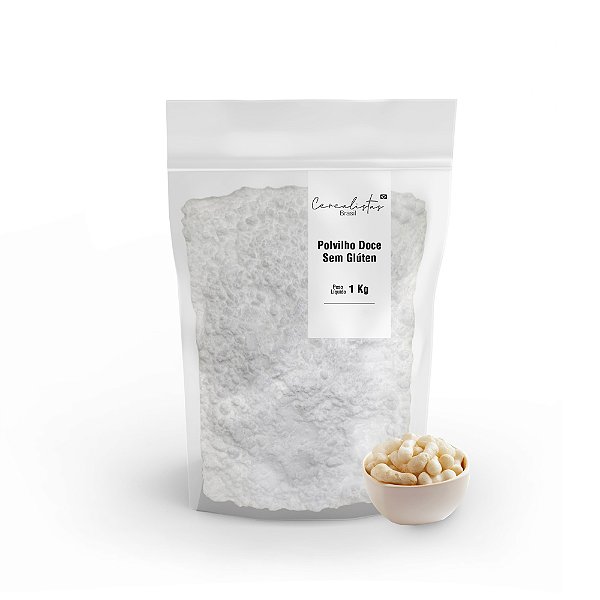 Polvilho Doce (Fécula de Mandioca) Sem Glúten 1 Kg Cerealistas Brasil