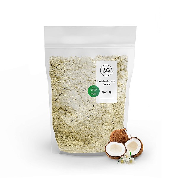 Farinha de Coco Branca Sem Glúten 1 Kg TLC Tudo Low Carb