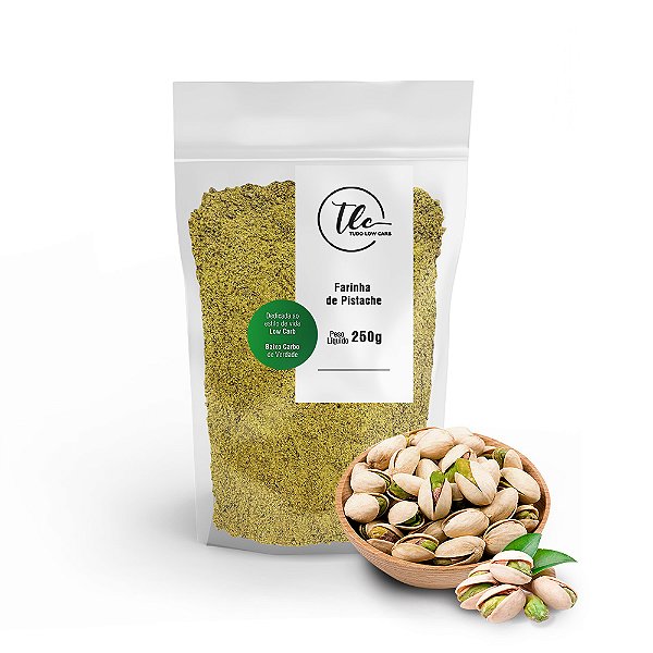 Farinha de Pistache Sem Glúten 250g TLC Tudo Low Carb