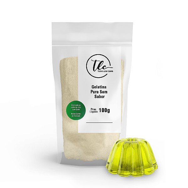 Gelatina Natural Pura sem Sabor (Incolor) 100g TLC Tudo Low Carb