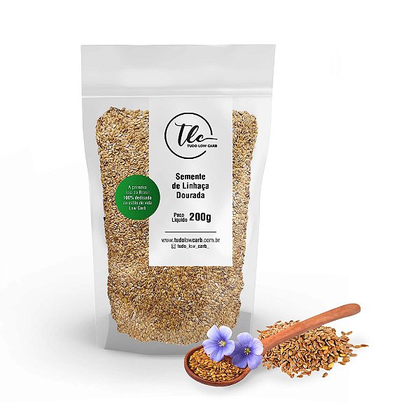 Semente de Linhaça Dourada 200g TLC Tudo Low Carb
