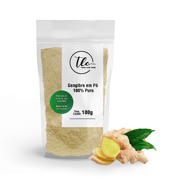 Gengibre em Pó (100% Puro) 100g TLC Tudo Low Carb