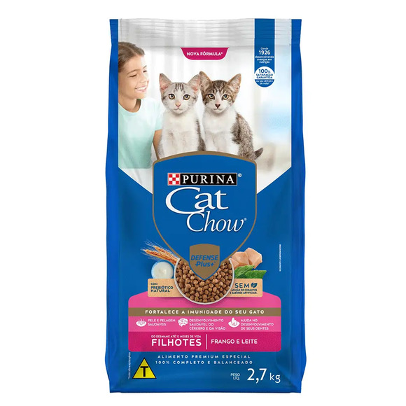 Cat Chow Filhotes Frango E Leite 2,7kg
