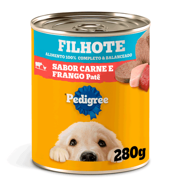 Lata Pedigree Caes Filhotes Carne E Frango 280g