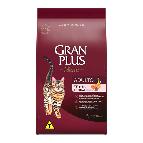 Granplus Menu Gatos Adulto SalmÃo E Arroz  3kg