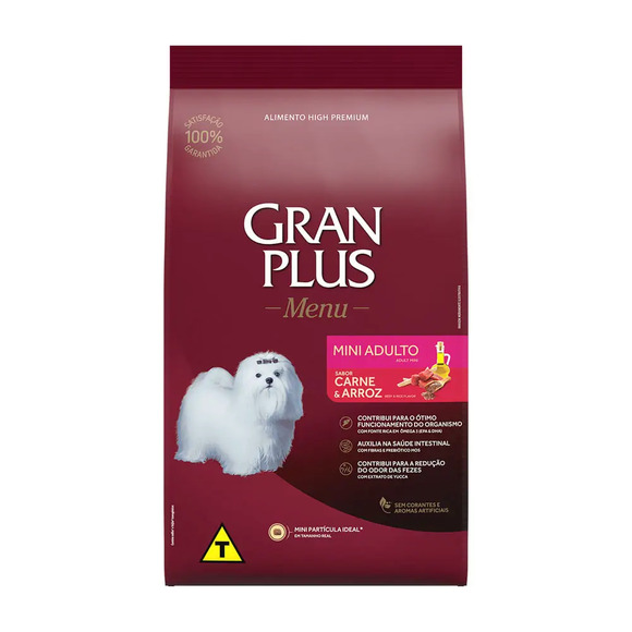 Granplus Menu Caes Adulto RaÇas Pequenas Carne E Arroz 3kg