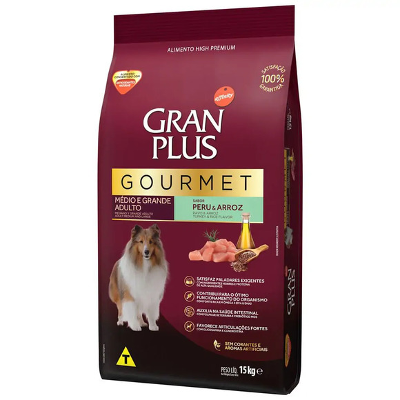 Granplus Caes Gmt Ad Med/gde Peru 15kg