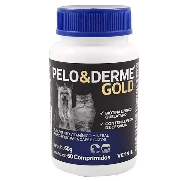 Pelo e Derme Gold Vetnil 60 Comprimidos