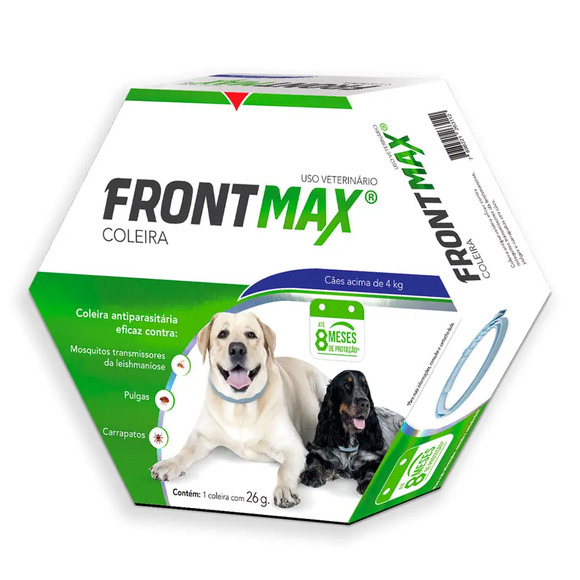 Coleira Antiparasitaria Frontmax Para Caes 26g