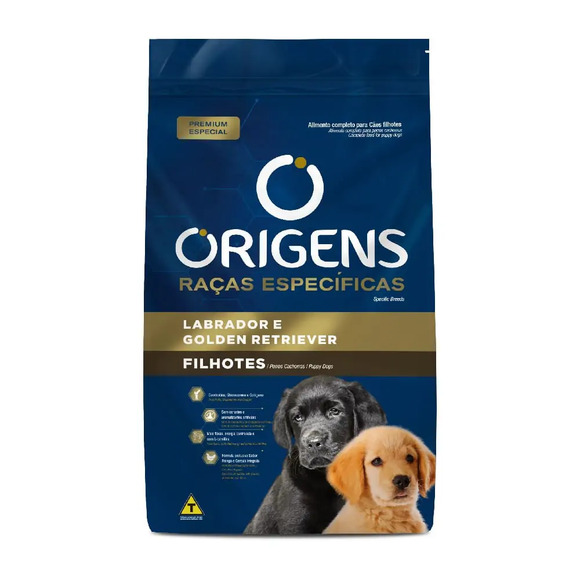 Origens Caes Filhote Labrador E Golden 15kg